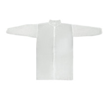 Халат одноразовый на липучке белый 110 см, 20 г/м2(р-р XXXL), РФ