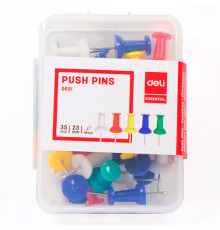 Кнопки-гвоздики цветные, ассорти Дели 35шт/уп, Китай