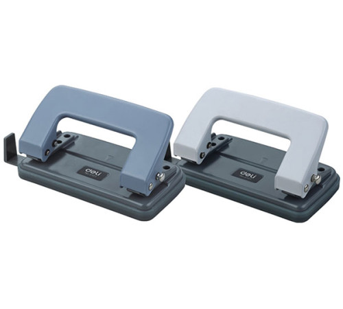 Дырокол 12л Дели металл ассорти  с линейкой арт. 0101. Китай