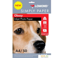 Фотобумага  A4, 180 г/м, 50л., (глянец.), одностор., INK JETLOMOND,РФ