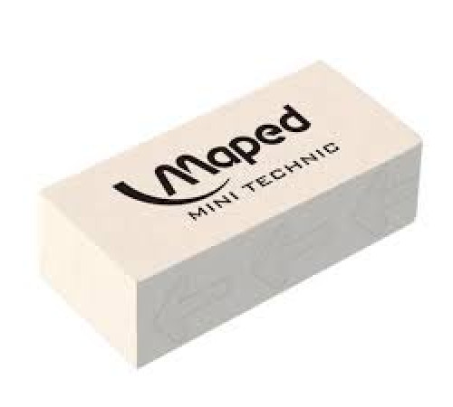Ластик Maped "Technic" 300 белый, целлоф. 011301. Германия