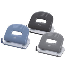 Дырокол 25л с линейкой Deli металл ассорти, Китай