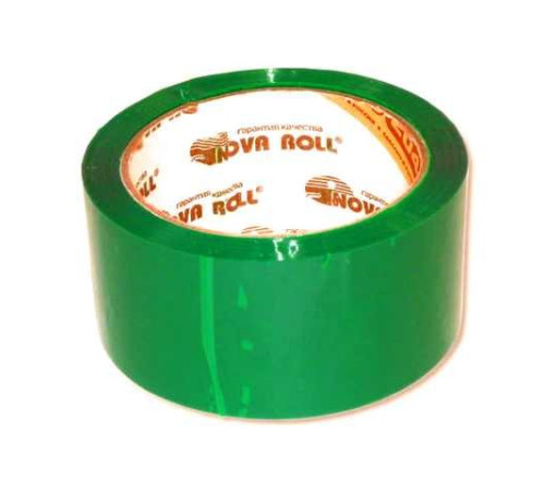 Лента упаковочная "Нова Ролл" 48мм *66м  "Нова Ролл 204" ЗЕЛЕНЫЙ  (36ед./уп) РОССИЯ