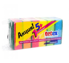 Губка 95*65 *31мм Tetex Акция, бытовая  (5шт+1шт), РБ