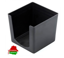 Бокс 90*90*90 мм для бумаг, пластм. черный, РБ