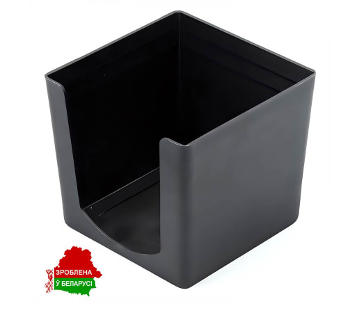 Бокс 90*90*90 мм для бумаг, пластм. черный, РБ