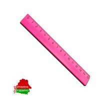 Линейка 15 см пласт., "ЮНИ" цветная, ассорти , РБ