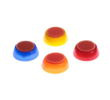 Губка поролон  для увлажнения пальцев , круглый, ассорти 4 цв., РФ