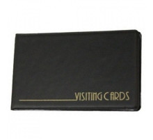 Визитница 70*115 мм, 24 карт , "Magnetic" Panta Plast ПВХ., черный/синий, Польша