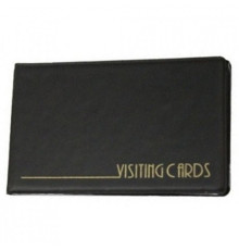 Визитница 70*115 мм, 24 карт , "Magnetic" Panta Plast ПВХ., черный/синий, Польша