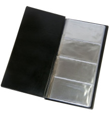 Визитница 120*244 мм, 96 карт, Винил Panta Plast "Винил" черный, Польша