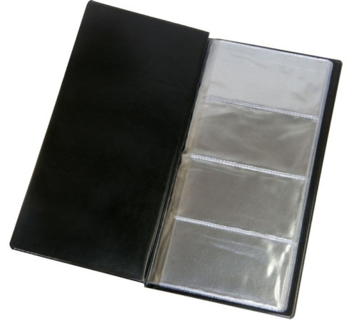 Визитница 120*244 мм, 96 карт, Винил Panta Plast "Винил" черный, Польша