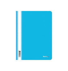 Скоросшиватель пластиковый с прозр.верхом А4  Berlingo 0,18мм синий (10).РФ
