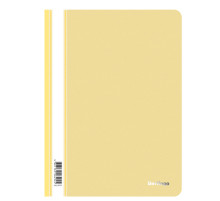 Скоросшиватель пластиковый с прозр.верхом А4  Berlingo 0,18мм желтая 220387 (10).РФ