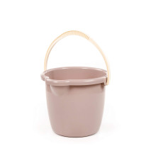 Ведро 12л пластик №10, темно-кремовое со сливом. РБ