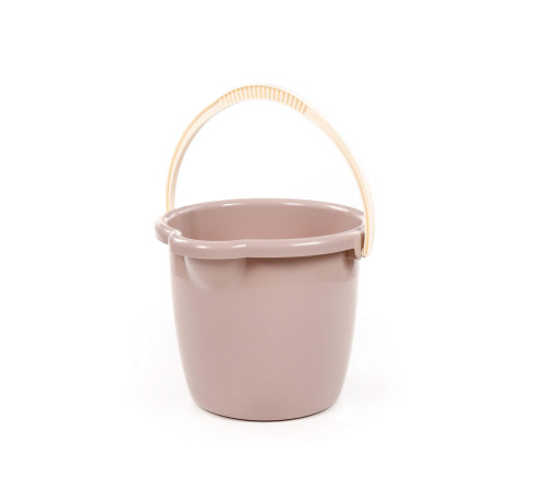 Ведро 12л пластик №10, темно-кремовое со сливом. РБ