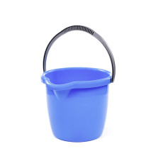 Ведро 12л пластик №11, синее со сливом. РБ
