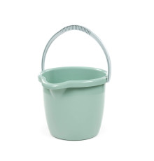 Ведро 12л пластик №11, бледно-оливковое со сливом. РБ