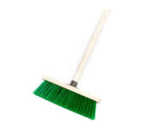 Щетка 42*6,5см с ворсом для подметания 4-хрядная  С ЧЕРЕНКОМ 120 см деревянная, РБ