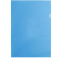 Папка- уголкок пласт. 0,18 мм прозр цветн. синий,Элементарий,РФ