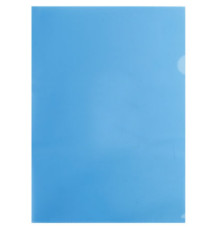 Папка- уголкок пласт. 0,18 мм прозр цветн. синий,Элементарий,РФ