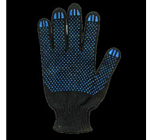 Перчатки из красного полиэстера с вспенен.черн. покрытием на ладони, 13 класс вязки, р-р 9, Китай