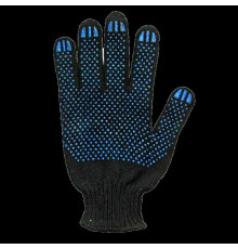 Перчатки из красного полиэстера с вспенен.черн. покрытием на ладони, 13 класс вязки, р-р 9, Китай