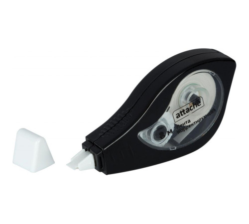 Корректирующая лента роллер 5 ммx8м Attache Black & White черный корпус, белый колп, КИТАЙ