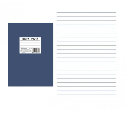 Книга учета ЛИНИЯ 96л,  А4  210*295мм, бумвинил ассорти, блок офсет, РФ