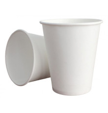 Стакан бумажный 250 мл, Белый без дизайна, 50шт/упак, Россия
