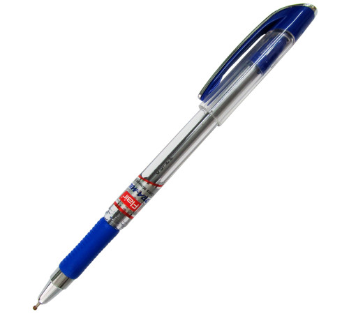 Ручка шариковая синяя 0,7 мм Flair XTRA-MILE в блистере , корпус прозрач с прорезин. обл, Индия