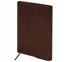 Ежедневник А5 недатир. 160л., 158*213 мм BRAUBERG Magnetic X, коричневый, кожзам, РФ