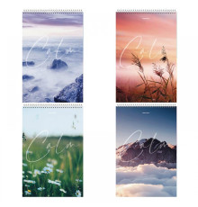 Блокнот  А4, 80л, клетка, (198х297) Brauberg "Calm", гребень сверху, жёсткая обложка, РФ