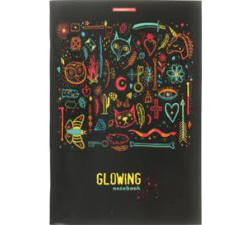 Тетрадь общая А4, 80 л. на скобе «Мерцание», 185*270 мм, клетка,РФ