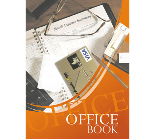 Тетрадь А4, для записей 96 листов, твердая обложка, Office book рабочее место, цветной блок, РБ
