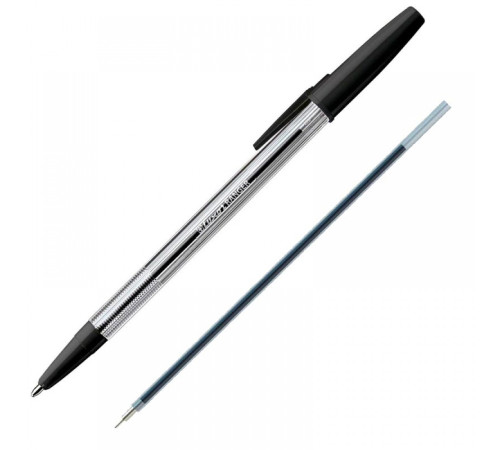 Ручка шариковая черная Luxor ranger прозр.пласт.корп. (стерж. 138мм) РФ