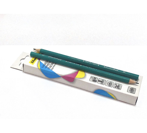 Карандаш ч/г НВ без ластика корпус пласт.зелен., Silwerhof, Китай