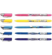 Ручка шариковая синяя Linc Gliss корпус ассорти, стержень синий, Индия