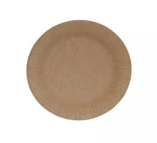 Тарелка 230мм БУМАЖНАЯ крафт Eco Plate (100шт/уп). РФ