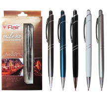 Ручка шарик/автомат Flair, синий стержень, MILANO, Индия