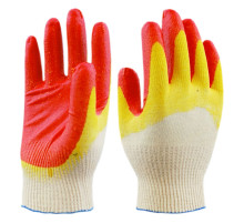 Перчатки х/б  2-й латексным красно/жел, в уп. РФ