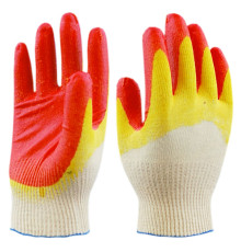 Перчатки х/б  2-й латексным красно/жел, в уп. РФ