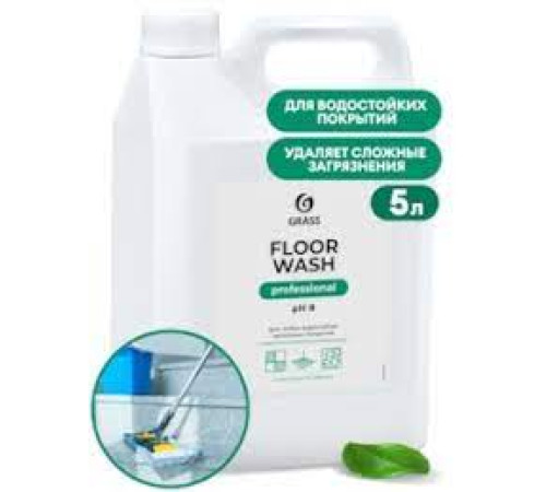 5,1 кг Средство моющее д/пола "FLOOR WASH Proffessional" , Grass нейтральное, Россия