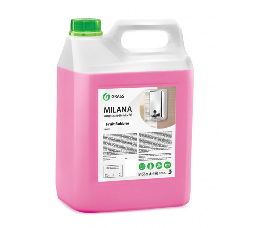 Мыло жидкое 5 кг (крем-мыло) Milana fruit bubbles, РФ