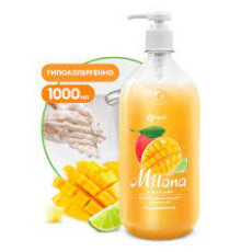 Мыло жидкое 1л  Milana  (крем-мыло)манго и лайм, РФ