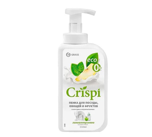550 мл Средство д/мытья посуды "CRISPI", пенка с соком груши и экстрактом базилика, РФ
