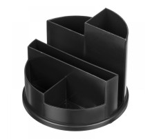 Настольная подставка рганайзер с 6 отд. Attache Line,(140*140*105мм) чёрная пласт., РФ