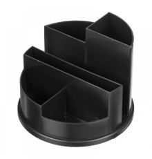 Настольная подставка рганайзер с 6 отд. Attache Line,(140*140*105мм) чёрная пласт., РФ