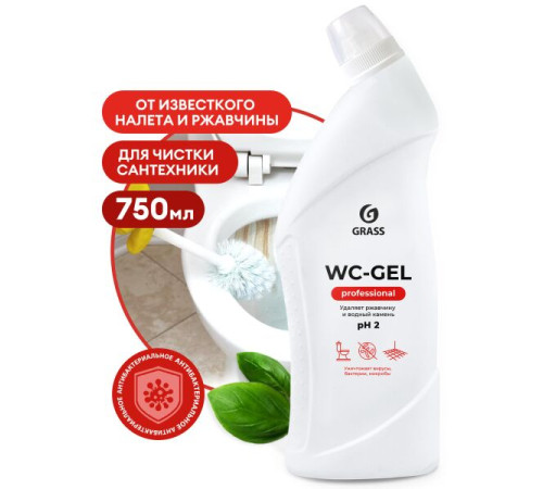 750мл Средство чистящее для туалетных и ванных комнат "WC-gel Professional", РФ