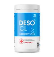 Cредство дезинфицирующее (в таблетках) с моющим эф-м GRASS "DESO CL", 1кг, ( 1таб 3,3г, 45% хлора)РФ